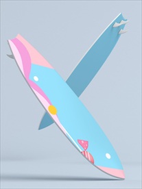 原创3D冲浪板样机