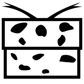 黑白斑點狗禮物盒