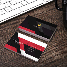 黑色红色商务名片