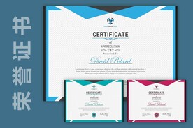 创意证书横版奖状