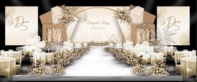 香槟色简约婚礼效果图图片