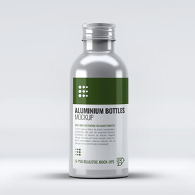铝瓶模型药品钢化瓶PSD素材