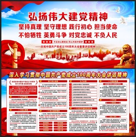 七一讲话精神展板