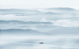 新中式山水電視背景墻