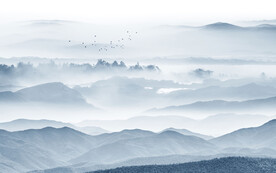 水墨山水畫背景墻