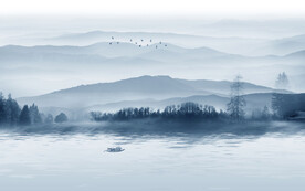 大氣新中式客廳山水畫