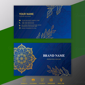 黑金风格高端商务名片模板