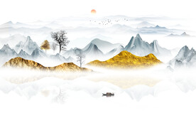 新中式電視背景墻