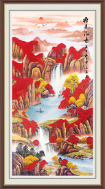 聚宝盆山水画