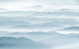 水墨群山背景墻