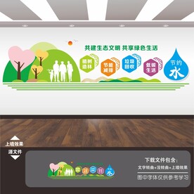 节约用水珍惜水资源标语展板海报