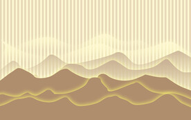 新中式山水光影立體背景墻