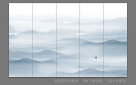 水墨山水畫屏風(fēng)隔斷墻畫