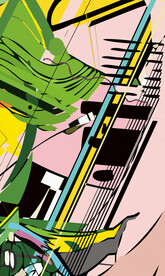 抽象色塊裝飾畫