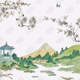 古風(fēng)國風(fēng)山水風(fēng)景畫