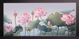 荷花裝飾畫(huà)無(wú)框畫(huà)