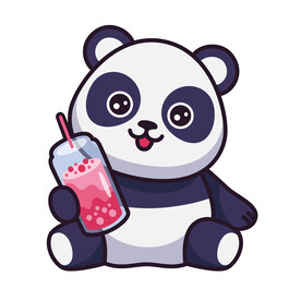 矢量卡爱卡通动物大熊猫插画素材