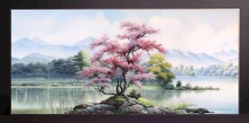 山水畫(huà)裝飾畫(huà)無(wú)框畫(huà)