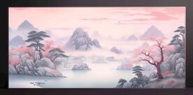 山水畫裝飾畫無框畫