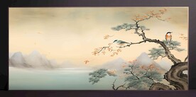 山水畫裝飾畫無框畫