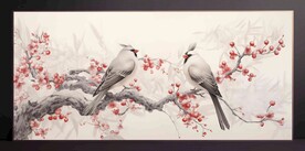 山水畫裝飾畫無框畫