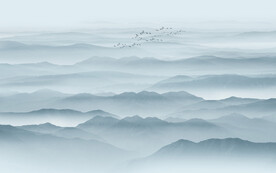 新中式群山背景墻