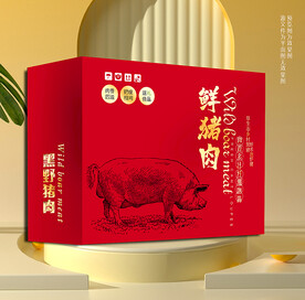紅色豬肉禮盒