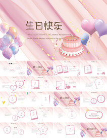 生日快樂生日派對紀(jì)念冊PPT