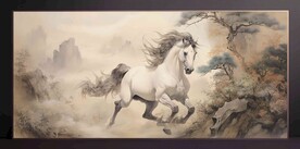 山水畫裝飾畫無框畫