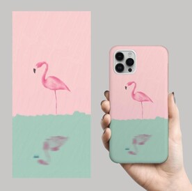 火烈鸟手机壳分层图
