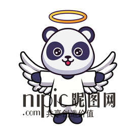 矢量卡爱卡通动物大熊猫插画素材