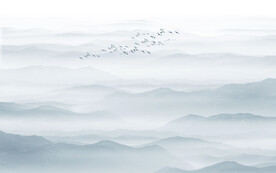 新中式餐廳水墨畫墻畫