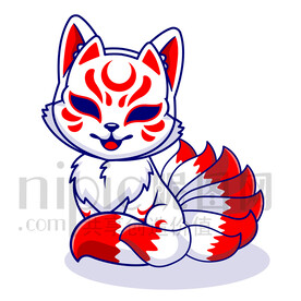 可愛卡通九尾狐