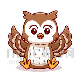 可愛卡通貓頭鷹