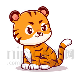 可愛卡通小老虎