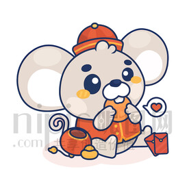 可愛卡通鼠年小老鼠拜年紅包