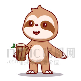 可愛卡通小樹懶