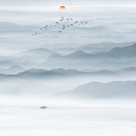 水墨山水画