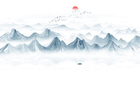 山水水墨画