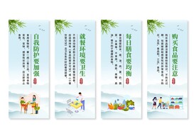 食品安全掛畫展板