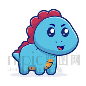 可愛卡通呆萌小恐龍