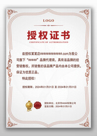 褐色邊框銀灰底紋網(wǎng)絡(luò)授權(quán)證書
