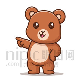 可愛卡通小狗熊棕熊