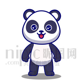 可爱卡通大熊猫