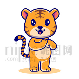 可爱卡通小老虎