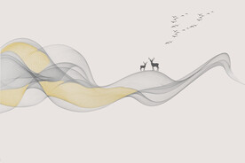 中式意境山水壁畫