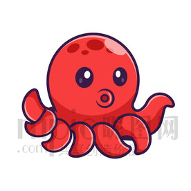 可愛(ài)卡通八爪魚(yú)章魚(yú)