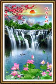 竖幅山水画