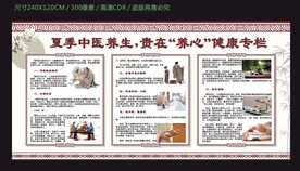 夏季中醫(yī)養(yǎng)生養(yǎng)心健康宣傳欄