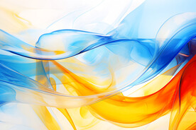 藍黃抽象拉絲3D立體流體漸變